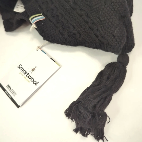 NWT Women's Smartwool Bunny Slope Merino Wool Scarf Black - Picture 3 of 5